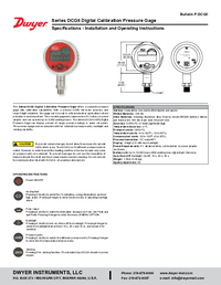 Thumbnail of document Manual - DCGII Digital Calibration Pressure Gage